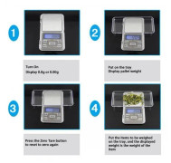 Omabeta Mini Food Scale - Mini Food Scale LCD Backlight Display Elektronisk Våg Pocket Smycken