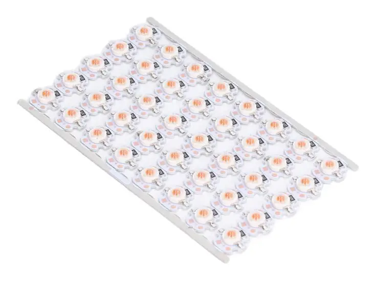 Omabeta LED energibesparande gör-det-själv-lamppärlor med hög ljusstyrka med aluminiumplatta 1W 12V (rött ljus)