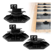 HENGMEI paket med 10 trädäcksfötter Höjdjusterbara 30-60 mm trädäcksfötter för trädäck Landing trädäcksbrädor