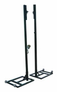 Set med 2 Softee Equipment mobila volleybollstolpar i metall - grön - Ø 80 mm