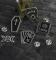 2 PCS Brooch Dark Series Punk Black Retro Brooch Pin(XZ1090)