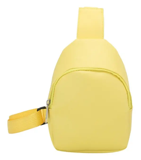 Children Casual Messenger Bag Single-shoulder Coin Chest Bag(Yellow)