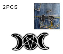 2 PCS Brooch Dark Series Punk Black Retro Brooch Pin(XZ1088)