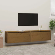 vidaXL Väggskåp 2 st honungsbrun 80x30x35 cm massiv furu