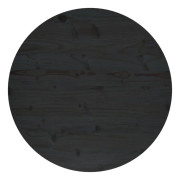 vidaXL Bordsskiva svart Ø70x2,5 cm massiv furu