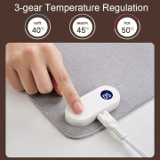 Intelligent Digital Display Timing Heating Mouse Pad Office Desktop Electric Heating Mat, CN Plug, Style:Grey 60x36cm