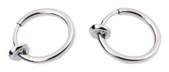2-pack Silver Fake Piercing Öron Läpp Näsring Septum Läppring