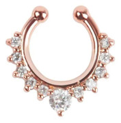 Fake Septum Näspiercing Näsring Utan Hål Roséguld