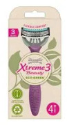 Disposable razor for women Xtreme3 Beauty ECO Green 4 pcs
