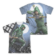 Arrow Night Watch (tryck fram/bak) kortärmad t-shirt i poly/bomull för vuxna