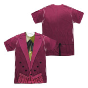 Batman Classic Tv Joker Uniform (tryck fram/bak) kortärmad t-shirt i polycrew för vuxna