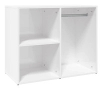 Klädskåp vit högglans 80x40x65 cm konstruerat trä