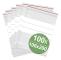Tryckförslutningspåse med textetiketter (B x H) 100 x 200 mm transparent polyeten 100 st