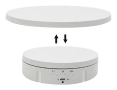 2 In 1 Charging Turntable Rotary Jewelry Live Shooting Display Stand, Color: White Button