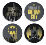 DC Comics - Uppsättning med 4 Gotham City-underlägg i keramik