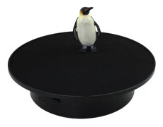 20cmTwo-Way Turntable Display Stand Video Shooting Props Turntable(Black+Black Velvet)