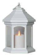 Gravlykta/lykta LED Vit, 26 cm.