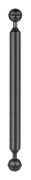 PULUZ 11 inch 28cm Length 20.8mm Diameter Dual Balls Carbon Fiber Floating Arm, Ball Diameter: 25mm(Black)