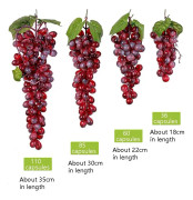 2 Bunches 110 Green Grapes Simulation Fruit Simulation Grapes PVC with Cream Grape Shoot Props