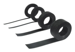 Hebotec 11-KE07002,5FRT Kardborreband för paketering Statisk del och fleecedel (L x B) 2500 mm x 7.5 mm Svart 2.5 m