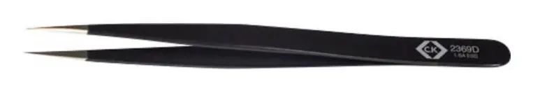 CK Precision ESD Tweezers Straight Fine Smooth Tips