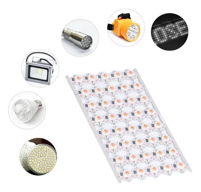 SALALIS LED energibesparande DIY-lamppärlor med hög ljusstyrka med aluminiumplatta 1W 12V (rött ljus)