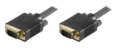 MicroConnect VGA-kabel HD-15 (M) till HD-15 (M) 7 m gjutna, räfflade skruvar svart