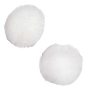 dekorativa pump-poms 1,5 cm vita 200 bitar