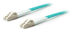 30m LC-LC 10Gb 50/125 OM3 Duplex Multimode PVC Fibre Optic Cable (LSZH) - Aqua