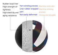 MILACHIC Fluorescent Volleyball No.5 PU Machine Stitched Volleyball(6931 Colorful)