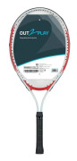 Out2Play tennisracket - svart/vit/röd - 59x3x26,5 cm