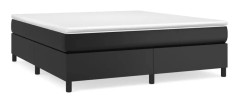 vidaXL Ramsäng med madrass svart 160x200 cm konstläder