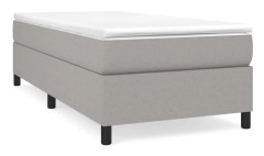 vidaXL Ramsäng med madrass ljusgrå 90x200 cm tyg