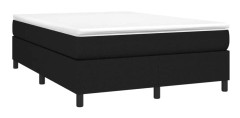 vidaXL Ramsäng med madrass svart 140x190 cm tyg