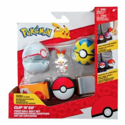 Clip Belt 'n' go bandai - Pokémon - 1 bälte, 1 snabb boll, 1 första boll och 1 figur 5 cm flambino
