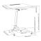 Desk Maclean standing table for working table, height adjustment, gas spring, white, max height 120cm, MC-849