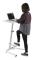 Desk Maclean standing table for working table, height adjustment, gas spring, white, max height 120cm, MC-849