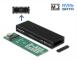 Delock - Förvaringslåda - M.2 - M.2 NVMe Card / SATA 6Gb/s - USB 3.2 (Gen 2) - svart