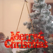 Merry Christmas Letters Modeling Lights(Red Shell Button Battery)