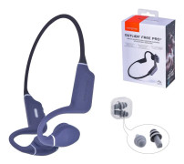 Creative Outlier Free Pro+ - Hörlurar med mikrofon - öppet öra - montering bakom nacken - Bluetooth - trådlös - midnattsblå, mattsvart