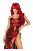 Leg Avenue Shimmer Bodysuit Red Rollspel & Maskerad