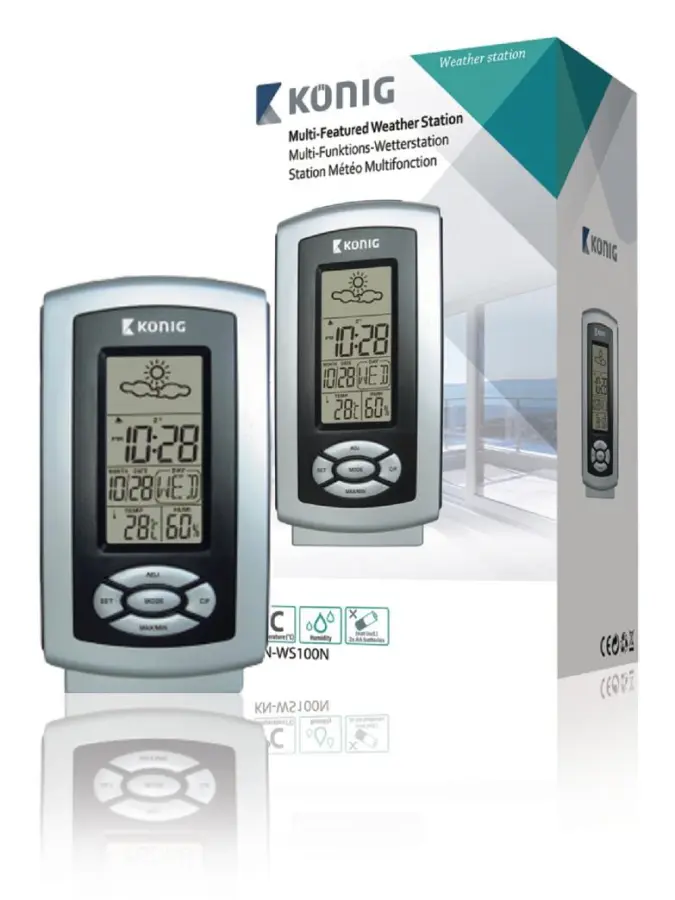 König KN-WS100N Termo Hygrometer väderstation
