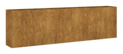 Upphöjd trädgårdssäng 280x40x80 cm cortenstål - SALALIS - SP0190