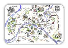 PARIS LUTECE DRAWING PLACEMAT Kökshanddukar & amp; proppar ASS
