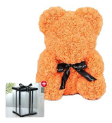 Alla hjärtans dag present, Röd Ros Teddybjörn, Konstgjord Dekoration