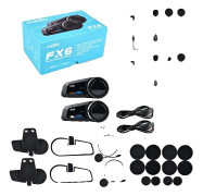 Motorcykelhjälm headset, 6 ryttare, 800m räckvidd