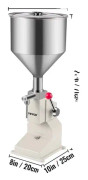 Vätskefyllningsmaskin, justerbar 5-50 ML, kommersiell dispenser