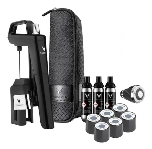 Timeless Six+ Vinkonserveringssystem 12 delar Svart - Coravin