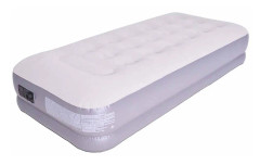 Avenli Uppblåsbara Madrasser Twin Flocked High Rise With Integrated Electric Pump And Carry Bag Grå,Durchsichtig 195 x 94 x 37 cm
