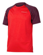 Endura Kortärmad T-shirt Singletrack Röd M Man